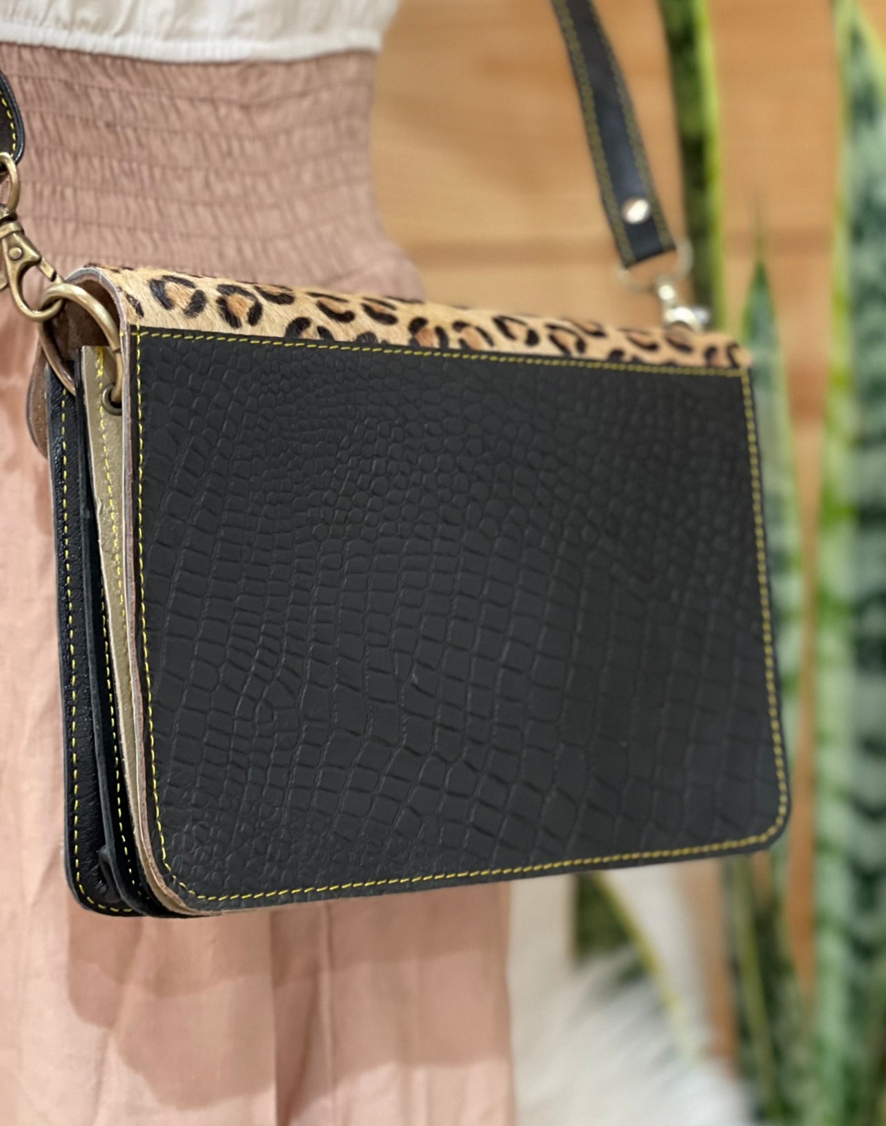 Cheetah Cowhide Crossbody