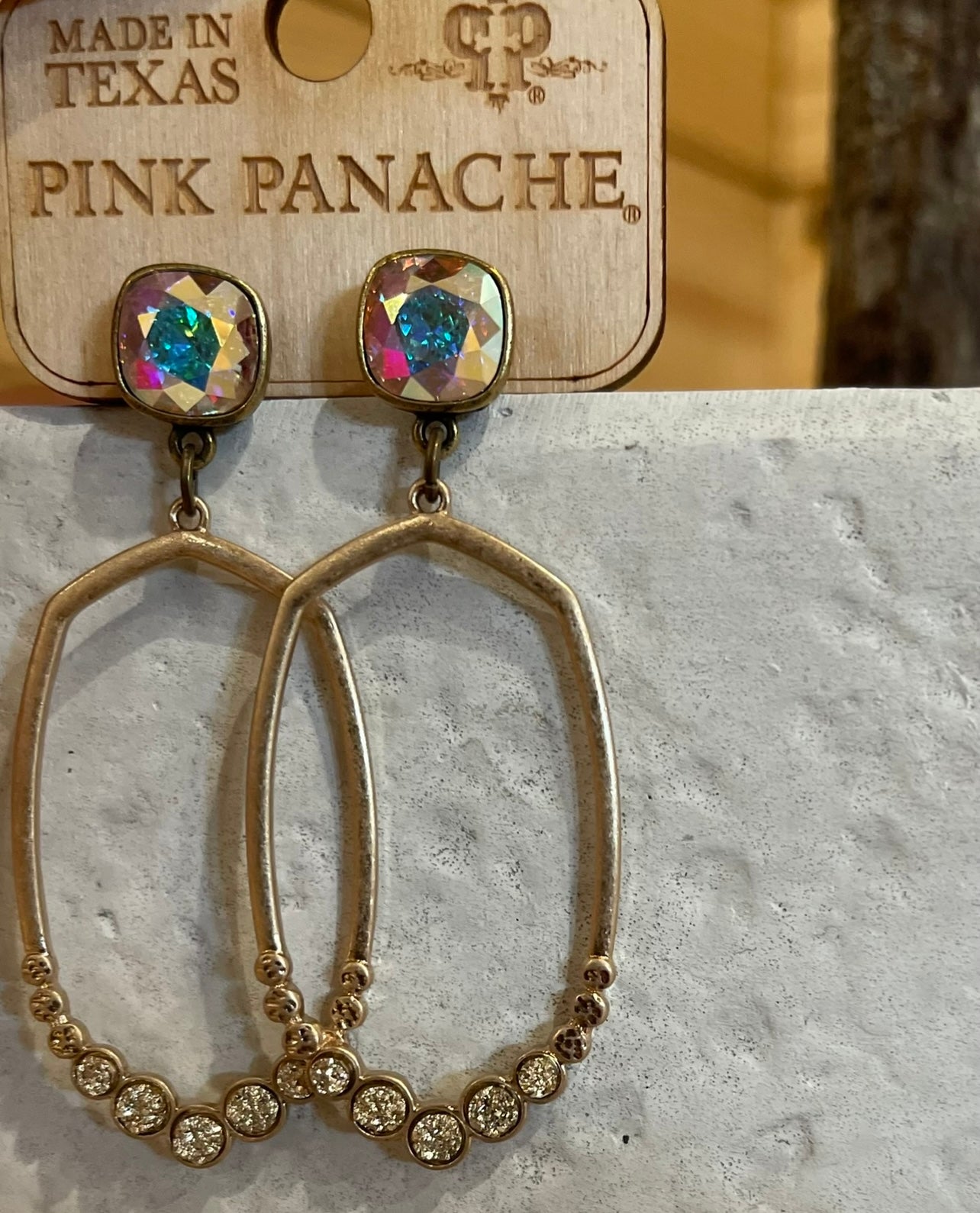 Pink Panache Gold Dangle