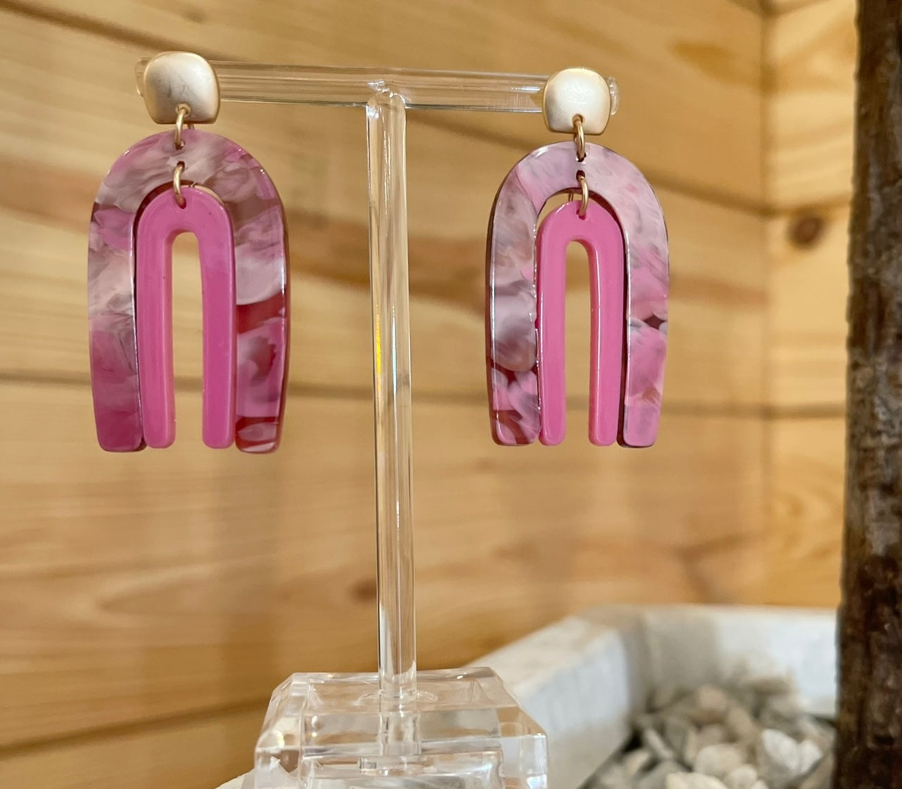 Pink Drop Earrings