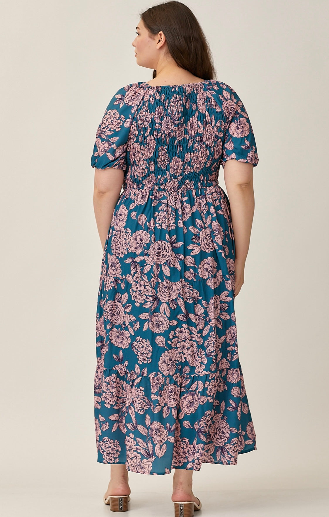 Blue Floral Maxi Dress